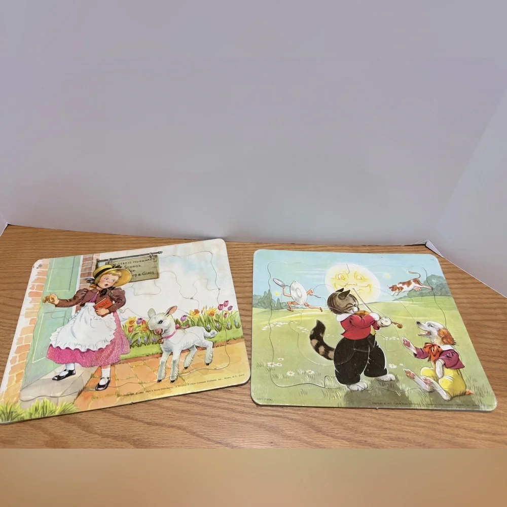 Vintage nursery rhyme puzzles from the 1950s